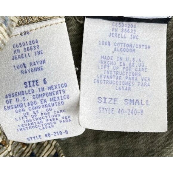 Ali Miles Petites Vtg Green Button Up Vest Pant Set Sz S Vest Sz 6 Pant - Picture 4 of 4